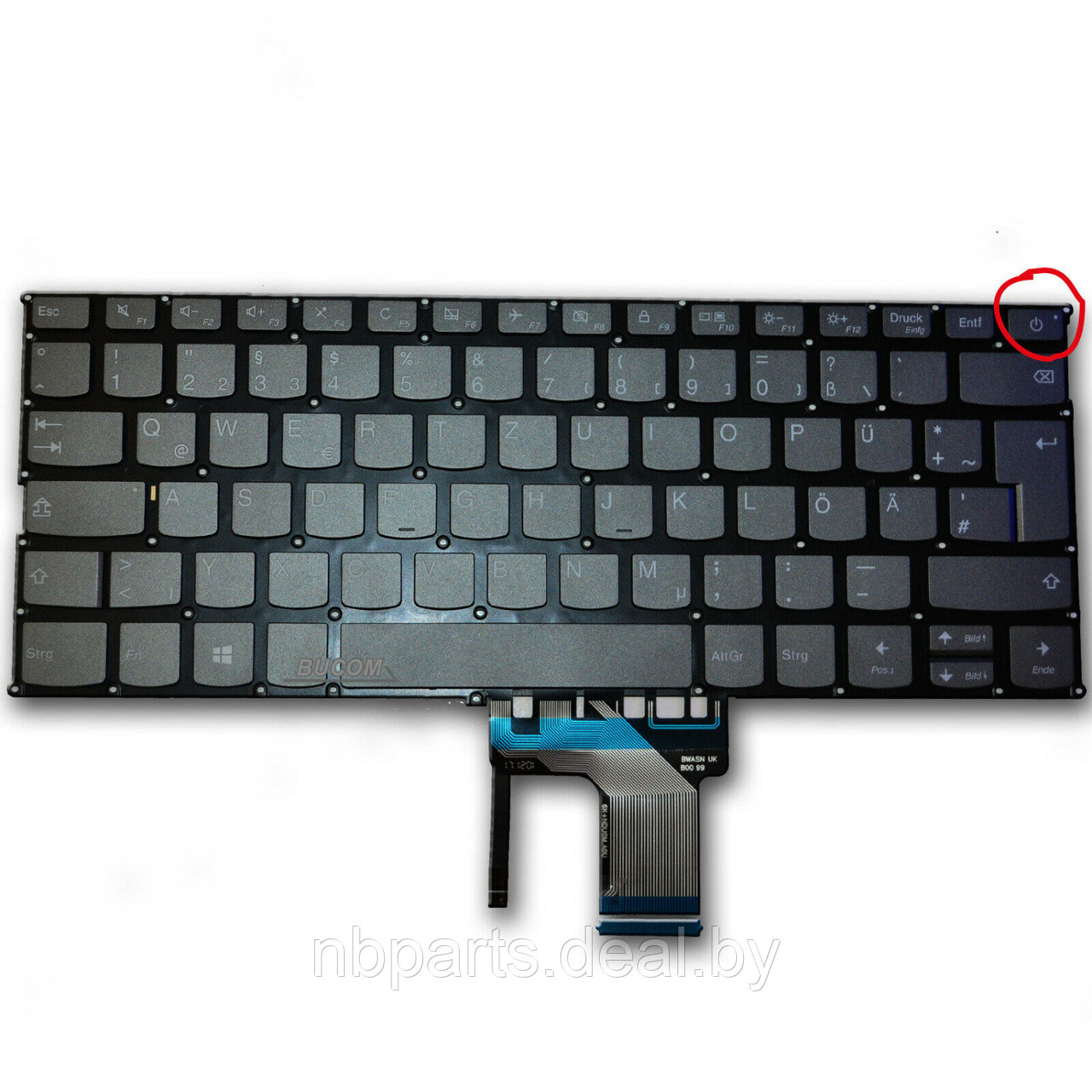 Клавиатура для ноутбука Lenovo IdeaPad 320S-13, 720S-14IKB, черная, с подсветкой, RU - фото 1 - id-p222715229