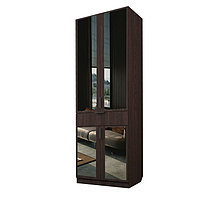 Шкаф 2-х дверный «Экон», 800×520×2300 мм, 1 ящик, зеркало, полки, цвет венге