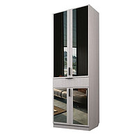 Шкаф 2-х дверный «Экон», 800×520×2300 мм, 1 ящик, зеркало, полки, цвет ясень анкор светлый