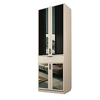 Шкаф 2-х дверный «Экон», 800×520×2300 мм, 1 ящик, зеркало, полки, цвет дуб молочный