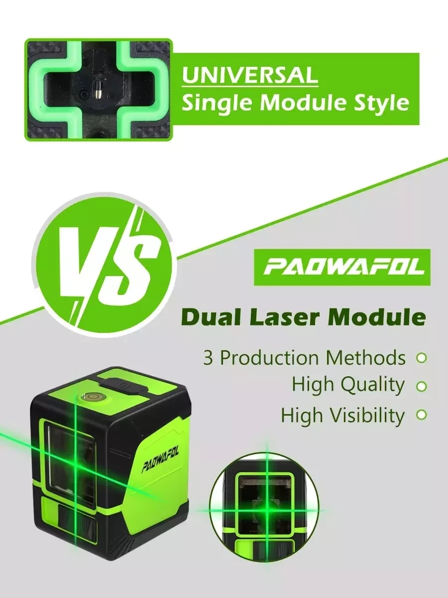 Лазерный уровень нивелир PAOWAFOL 2D/4 линий - фото 6 - id-p222713278