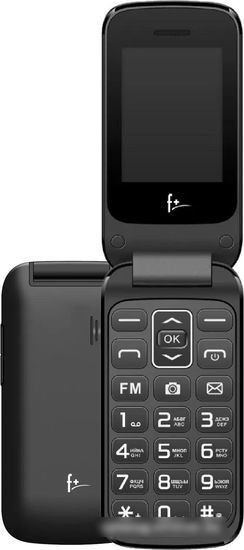 Кнопочный телефон F+ Flip 240 (черный) - фото 2 - id-p222709112