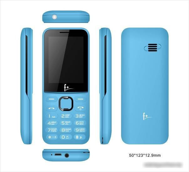 Кнопочный телефон F+ F240L (голубой) - фото 2 - id-p222709114