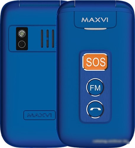 Мобильный телефон Maxvi E5 (синий) - фото 1 - id-p222709125