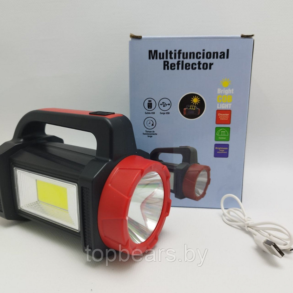 Многофункциональный кемпинговый ручной фонарь Multifuncional Reflector (USB, солнечная батарея, 3 режима - фото 3 - id-p215284310