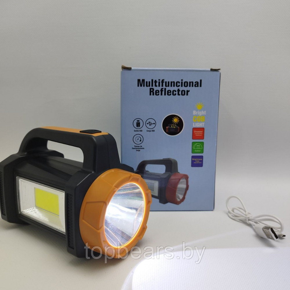 Многофункциональный кемпинговый ручной фонарь Multifuncional Reflector (USB, солнечная батарея, 3 режима - фото 4 - id-p215284310