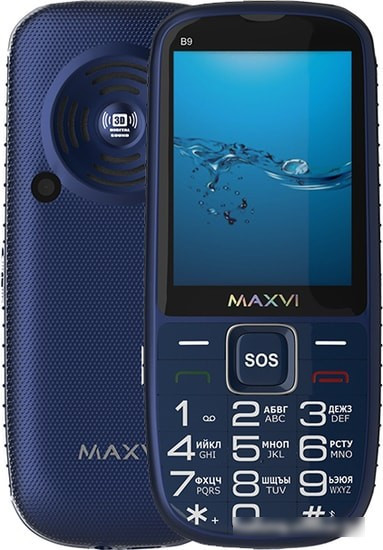 Мобильный телефон Maxvi B9 (синий) - фото 1 - id-p222709133