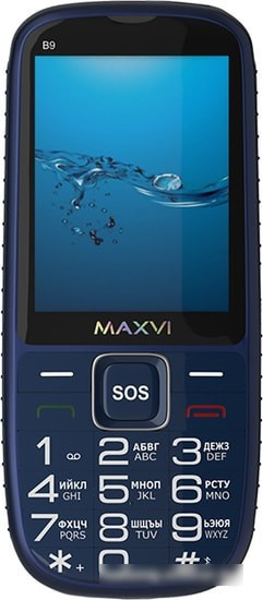 Мобильный телефон Maxvi B9 (синий) - фото 2 - id-p222709133