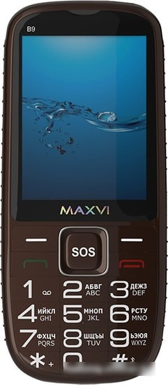 Мобильный телефон Maxvi B9 (коричневый) - фото 2 - id-p222709134