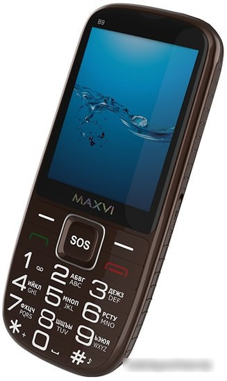 Мобильный телефон Maxvi B9 (коричневый) - фото 4 - id-p222709134