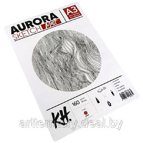 Планшет для набросков Aurora Smooth and Matt, А3, 160 г/м2, 20 листов, целлюлоза 100%