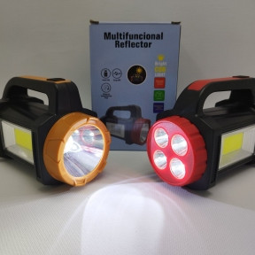 Многофункциональный кемпинговый ручной фонарь Multifuncional Reflector (USB, солнечная батарея, 3 режима - фото 1 - id-p216373001