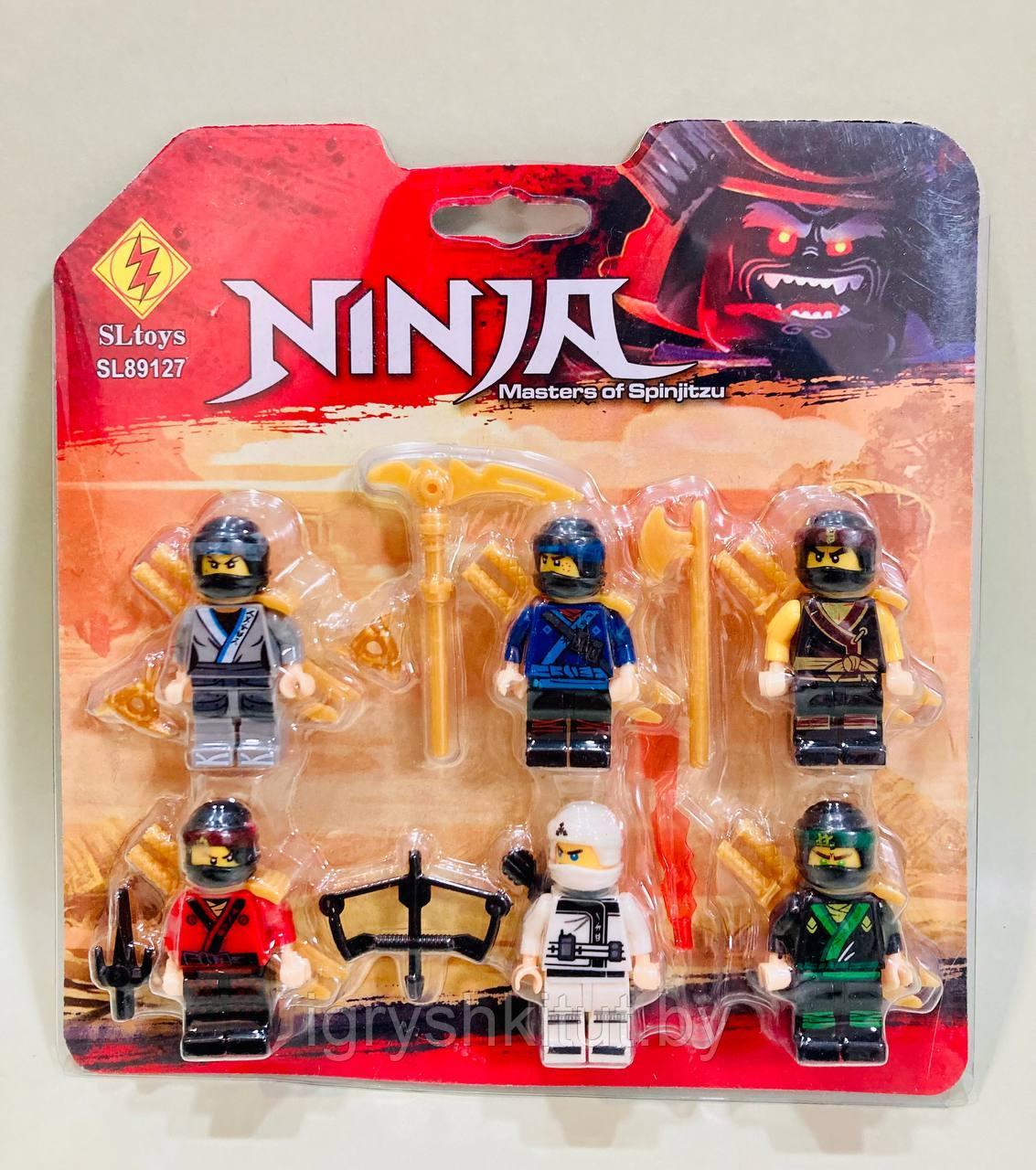 Набор лего человечков Ниндзяго Ninjago, 6 шт - фото 1 - id-p222716252