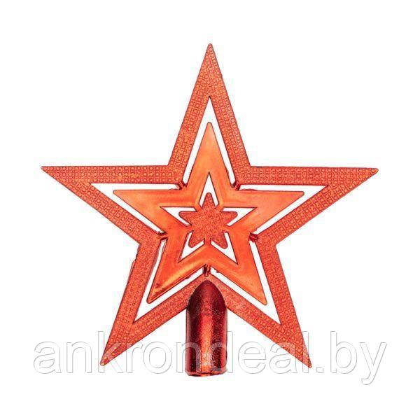 Верхушка на елку Звезда 20см, цвет красный NEON-NIGHT - фото 1 - id-p222714621