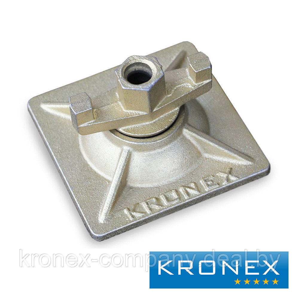 Гайка суперплита KRONEX оцинк. 120*120 мм, нагрузка до 176 кН - фото 1 - id-p130360711