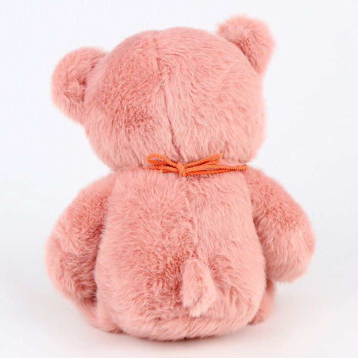Мягкая игрушка "Медведь" с ожерельем, 20 см, цвет розовый - фото 3 - id-p222717210