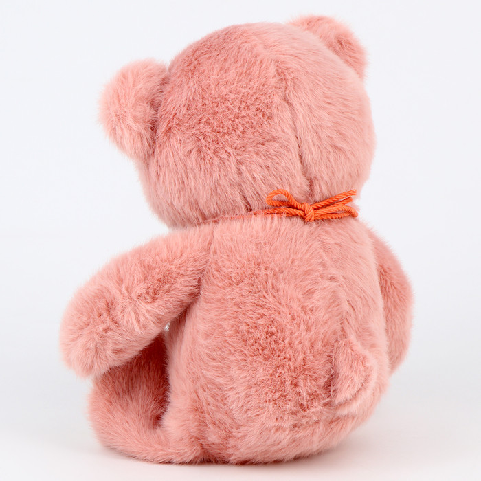 Мягкая игрушка "Медведь" с ожерельем, 20 см, цвет розовый - фото 4 - id-p222717210