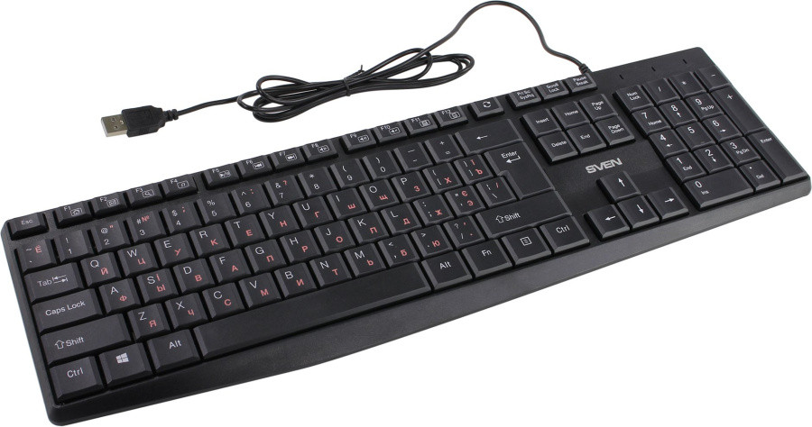 Клавиатура SVEN KB-S305 Black USB 105КЛ SV-018801 - фото 1 - id-p211966442