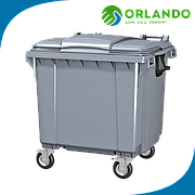 Пластиковый мусорный контейнер 1100 л бак на колесах