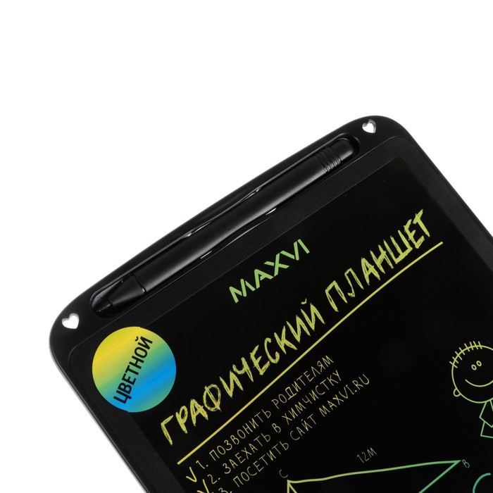 Графический планшет для рисования и заметок LCD Maxvi MGT-02С, 10.5 , цветной дисплей,черный - фото 4 - id-p222719485