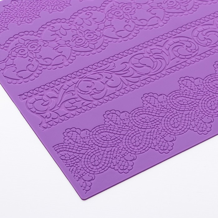 Силиконовый коврик для айсинга Доляна «Восхищение», 39,5×27,5 см, цвет фиолетовый - фото 3 - id-p222719495