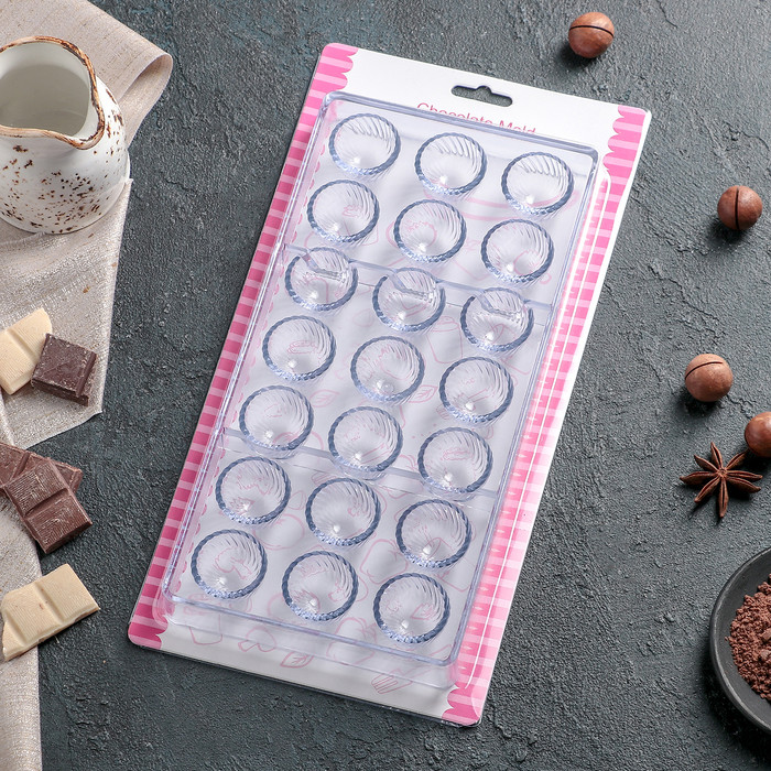 Форма для шоколада и конфет «Комильфо», 28×14 см, 21 ячейка - фото 5 - id-p222719496