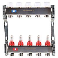 Коллектор Rommer с расходомерами, 5 выходов