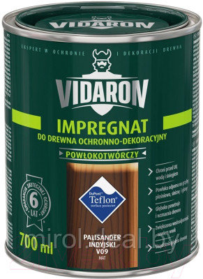 Защитно-декоративный состав Vidaron Impregnant V09 Индийский палисандр - фото 1 - id-p222733169