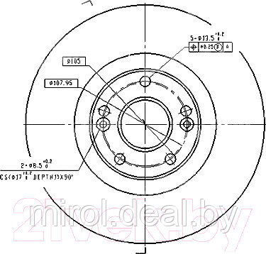 Тормозной диск Patron PBD4179 - фото 1 - id-p222734463