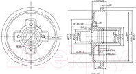 Тормозной барабан Patron PDR1208