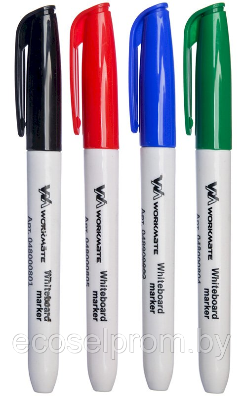 Набор маркеров Workmate для белых досок, 4 цвета, толщина линии 1-3 мм - фото 2 - id-p222739690