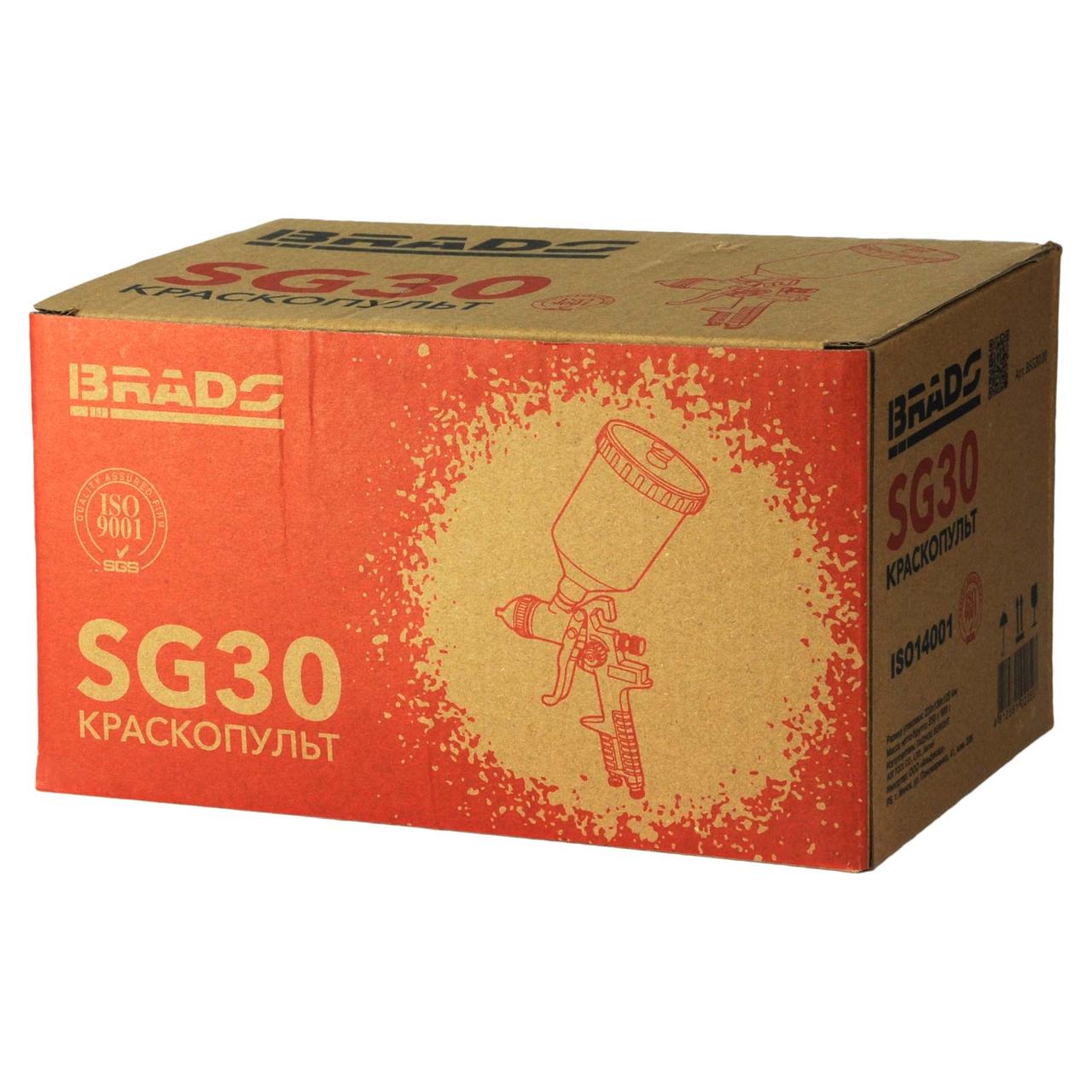 Краскопульт BRADO SG30 (1,4мм, 2.0-3.5бар, 600мл.) - фото 3 - id-p222740645