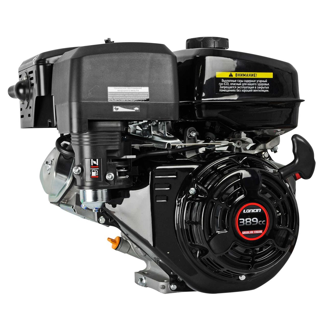 Двигатель бензиновый LONCIN G390F (13.0 л.с., 25*35 мм, ШЛИЦ) - фото 3 - id-p222740699