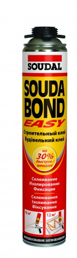 Клей строительный полиуретановый пистолетный "SOUDAL" SOUDABOND Easy 750 мл - фото 1 - id-p222743175