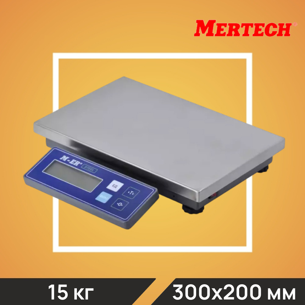 Весы M-ER 224AFU-15.2 STEEL LCD USB - фото 1 - id-p222743181