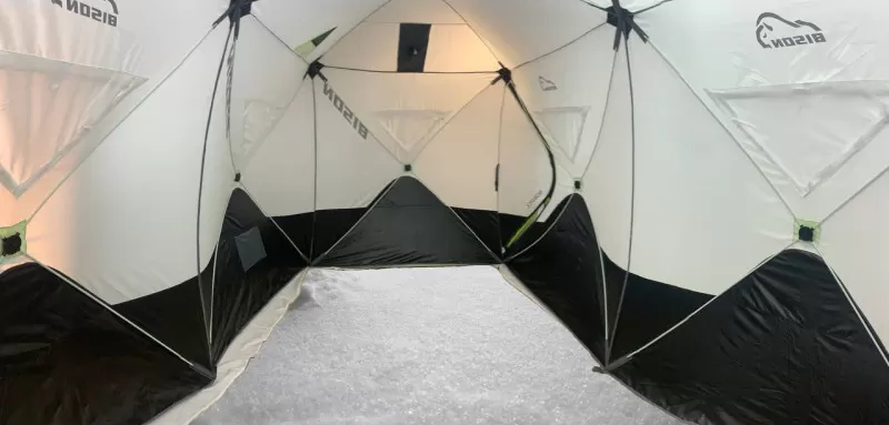 Палатка зимняя Сдвоенный Куб Bison Nordex EXTRA утепленная (420х200х230), (DM-28-B), арт. 447856 - фото 4 - id-p222746379