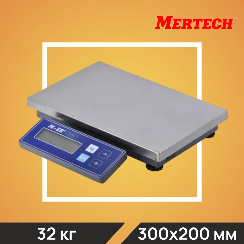 Весы M-ER 224AFU-32.5 STEEL LCD USB - фото 1 - id-p222744245
