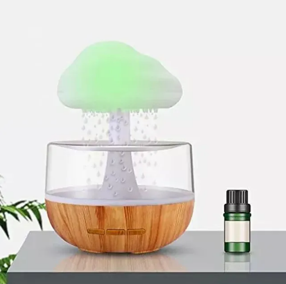 Увлажнитель воздуха с подсветкой Гриб (Облако) Cloud Rain Humidifier. Аромадиффузор и Ночник