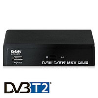 Цифровая ТВ приставка BBK SMP014HDT2 (DVB-T/DVB-T2) с функцией HD-плеера