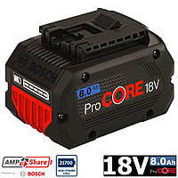 Аккумулятор ProCORE 18 V 8,0 Ah (1 шт) Professional BOSCH (1600A016GK)