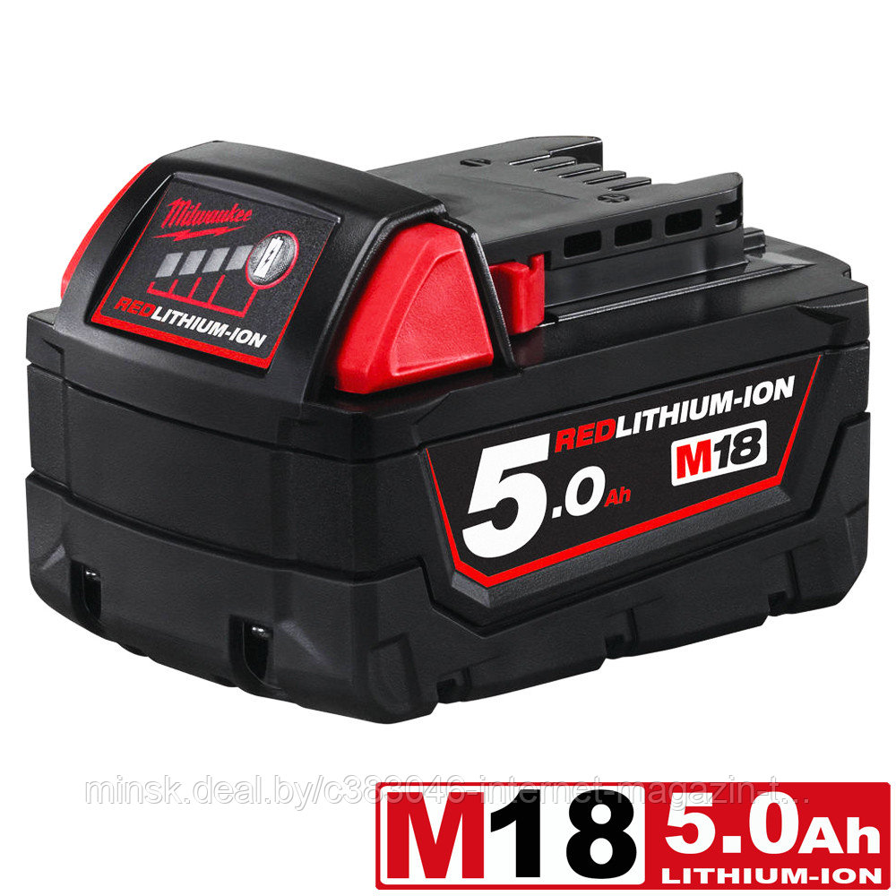 Аккумулятор RED M18 B5 (5.0 Ah) Milwaukee (4932430483) - фото 1 - id-p177939826