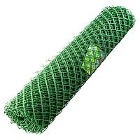 Решетка заборная в рулоне, 1.5х25 м, ячейка 75х75 мм, пластиковая, зеленая 64535