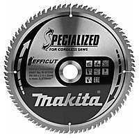 Пильный диск для дерева EFFICUT, 260x30x1,65x80T (для аккум. инструмента), MAKITA Makita