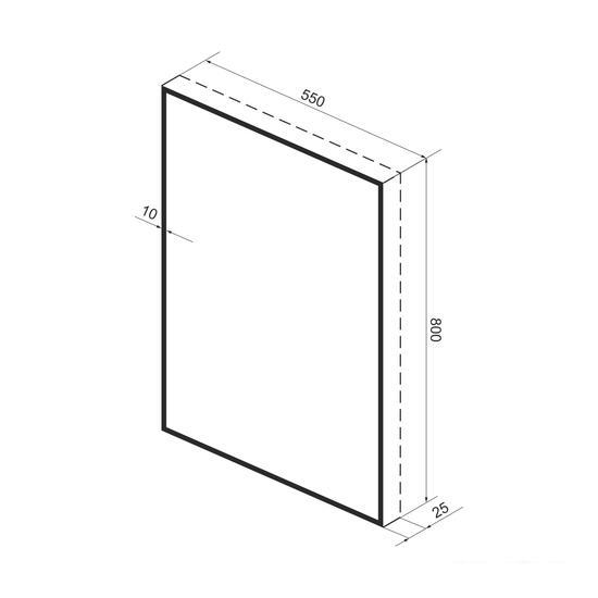 Wellsee Зеркало с фоновой LED-подсветкой 7 Rays' Spectrum 172200920, 55 х 80 см (с сенсором и регули - фото 9 - id-p222543772