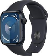 Умные часы Apple Watch Series 9 41 мм (алюминиевый корпус, полуночный/полуночный, спортивный силикон, фото 2