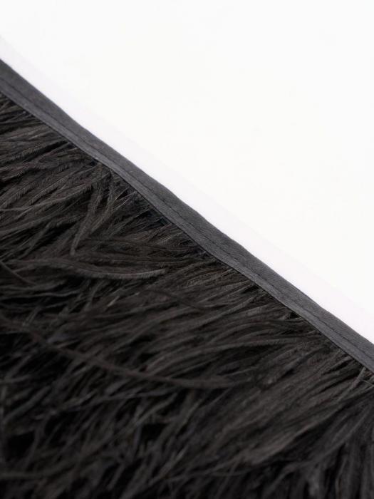 Перья страуса на ленте для рукоделия декоративные черные Тесьма из перьев 50см - фото 4 - id-p222629299