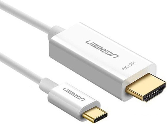 Кабель Ugreen MM121 HDMI - USB Type-C (1.5 м, белый) - фото 1 - id-p222055397