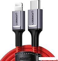 Кабель Ugreen US298 20309 USB Type-C - Lightning (1 м, красный)