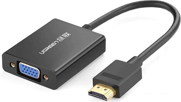 Адаптер Ugreen MM102 40233 HDMI - VGA (0.25 м, черный) - фото 1 - id-p222055527