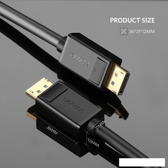Кабель Ugreen DP102 10244 DisplayPort 1.2 - DisplayPort 1.2 (1 м, черный) - фото 7 - id-p222055647